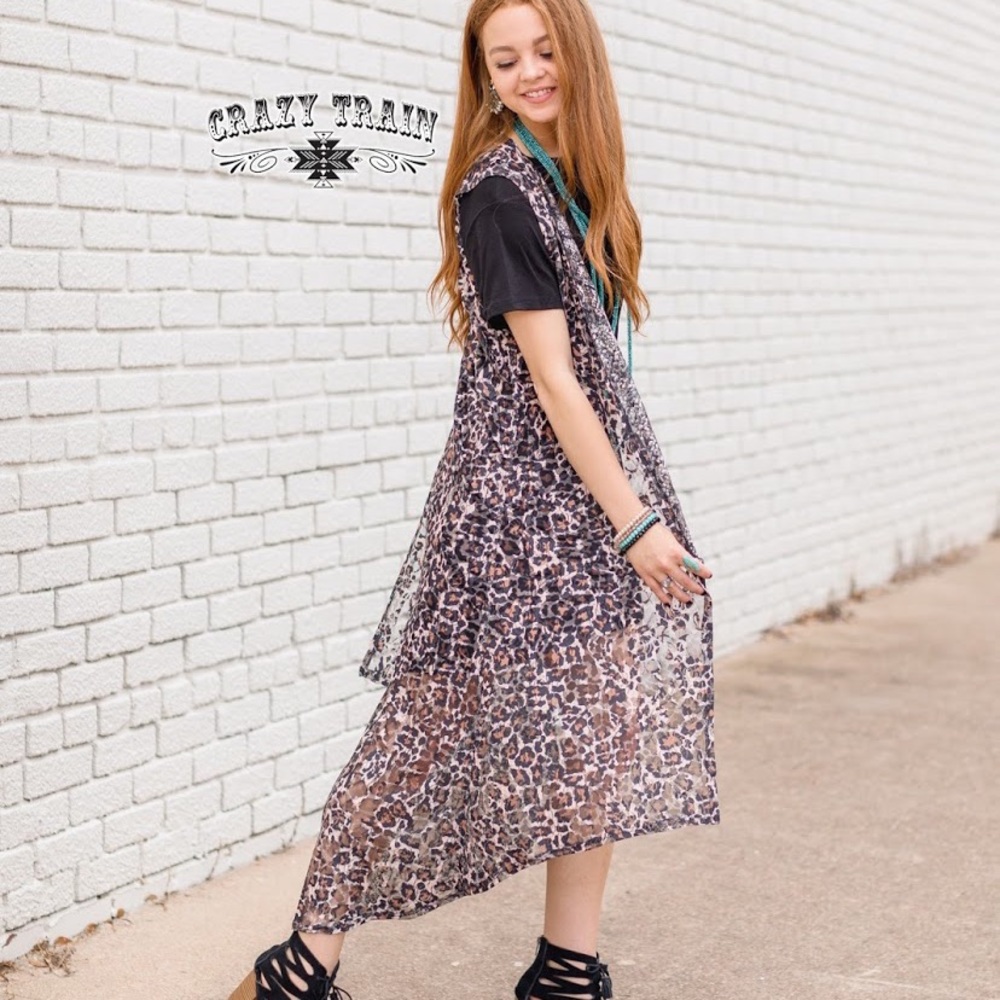Crazy Train Leopard/Snake Duster reversible